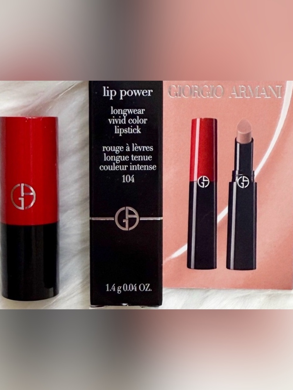 Giorgio Armani Lip Power Longwear Vivid Lipstick in Bright Red